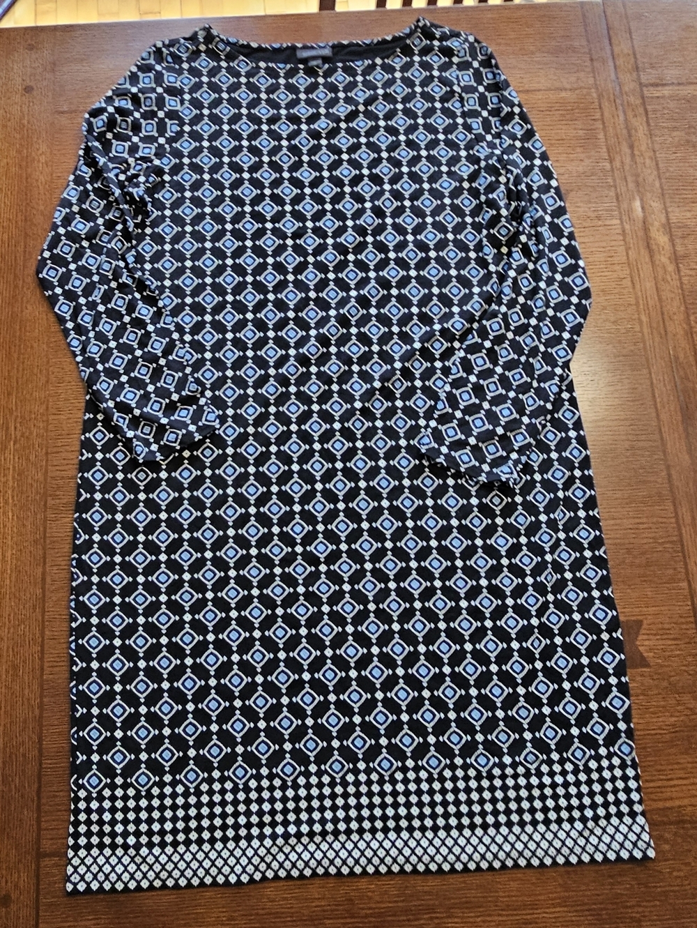 J. Jill Wearever Linear Diamonds Shift Dress Medium